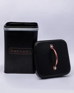 Market99 Namkeen Jar with Lid - (Black, 1900mL)