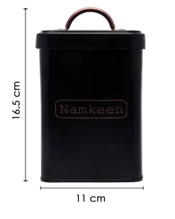 Market99 Namkeen Jar with Lid - (Black, 1900mL)