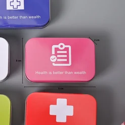 Market99 Pill Box Organizer Set of 6 - Multi Tin Glossy Finish