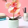 Market99 Pink Artificial Orchid Flower With Green Pot