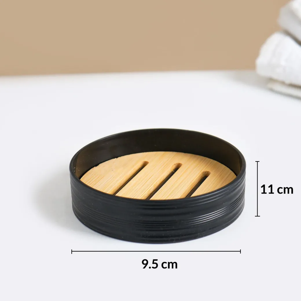 MARKET99 Plain White Plastic & Bamboo with Matte Finish