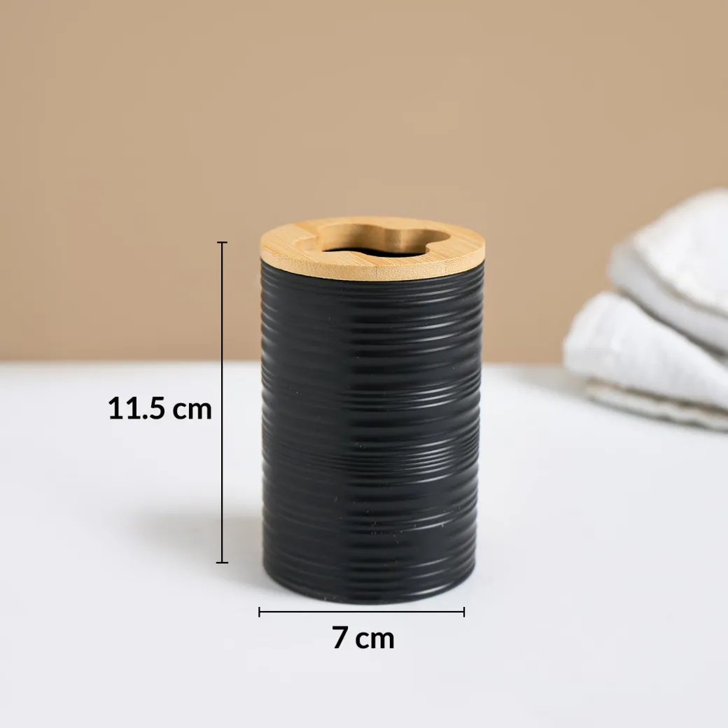 MARKET99 Plain White Plastic & Bamboo with Matte Finish