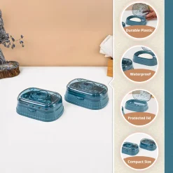 Market99 Plastic Blue Soap Dish Holders