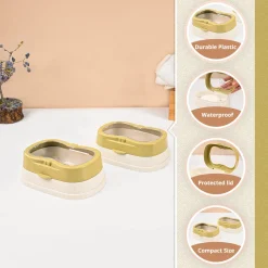 Market99 Plastic Off White Soap Dish - Set Of 2