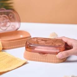 Market99 Plastic Peach & Beige Soap Dish Holders