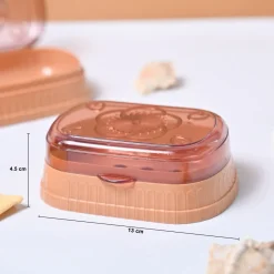 Market99 Plastic Peach & Beige Soap Dish Holders