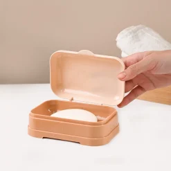Market99 Plastic Peach Soap Dish - Set Of 2
