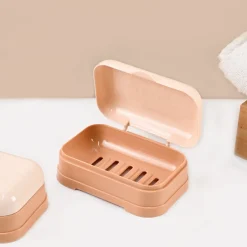 Market99 Plastic Peach Soap Dish - Set Of 2