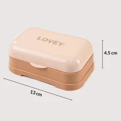 Market99 Plastic Peach Soap Dish - Set Of 2