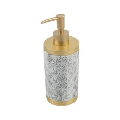 Market99 Polyresin Soap Dispenser with Golden Pump - 375 mL