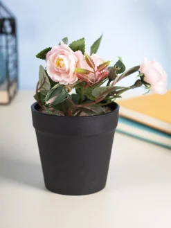 Market99 Realistic Artificial Bonsai Fake Rose Flower Plant Pot