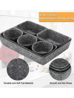Market99 Rectangular Felt Desk Organizer