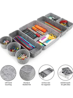 Market99 Rectangular Felt Desk Organizer