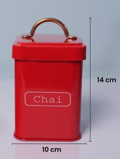Market99 Red Chai + Chini Jar Set