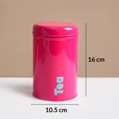 MARKET99 Red Iron Coffee, Tea & Sugar Jar - (1000mL Each, Set of 3)