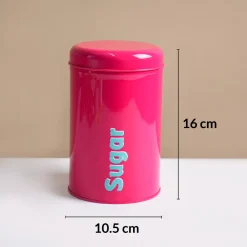 MARKET99 Red Iron Coffee, Tea & Sugar Jar - (1000mL Each, Set of 3)