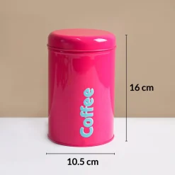 MARKET99 Red Iron Coffee, Tea & Sugar Jar - (1000mL Each, Set of 3)