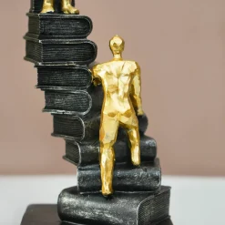 MARKET99 Resin Staircase Decor Object in Black & Golden