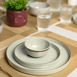 Market99 Rusty Green Melamine Dinner Set Of 12