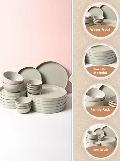 Market99  Rusty Green Plato Dinner Set - 20 Pcs