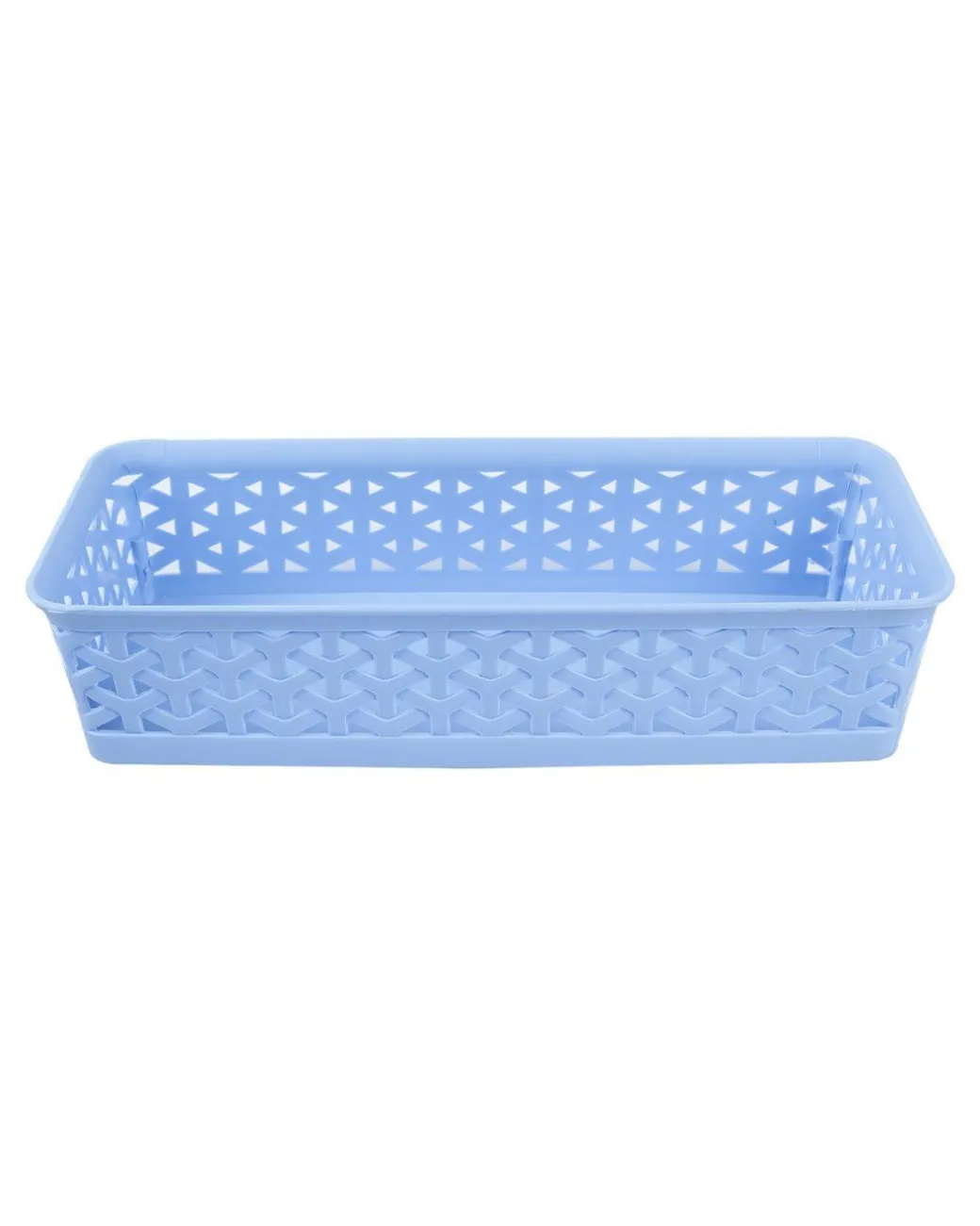 Market99 Small Plastic Multipurpose Storage Basket ( Set Of 6, Solid Blue Colour)