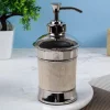 Market99 Soap Dispenser, Silver & Black, Brass, 300 mL