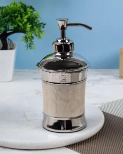 Market99 Soap Dispenser, Silver & Black, Brass, 300 mL