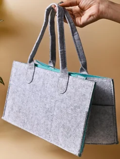 Market99 Square Felt Home Storage Organizer - 34X24X18Cm