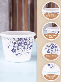 Market99 Tableware Floral Design Melamine Jar for Dining Table Pickle Storage Canister, 650 mL