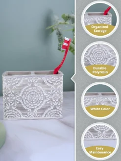 Market99 Traditional Engraved Design Toothbrush Holder