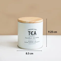 MARKET99 White Iron Coffee, Tea & Sugar Jars - (1000 ml Each, Set Of 3)