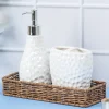 Market99 White Luster Ceramic Bathroom, Pack Of 3