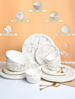 MARKET99 White Static Dinner Set