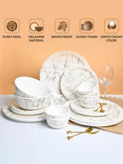 MARKET99 White Static Dinner Set