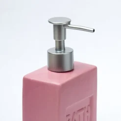 Maroon Ceramic Liquid Soap Dispenser - Plain, Bath Accessories