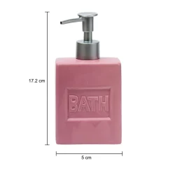 Maroon Ceramic Liquid Soap Dispenser - Plain, Bath Accessories