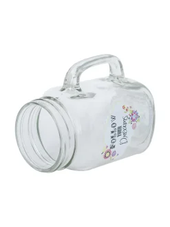 Mason Mug With Straw Set Of 2 (Each 450 Ml)