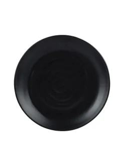 Melamine Black Round Quarter Plate (Set of 6)