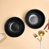 Melamine Black Round Serving Bowl (Set of 2)