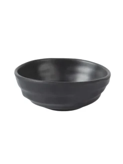 Melamine Black Round Serving Bowl (Set of 2)