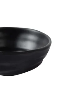 Melamine Black Round Serving Bowl (Set of 2)