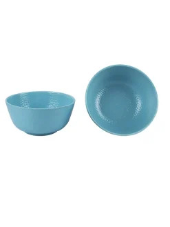 Melamine Turquoise Round Serving Bowl (Set of 2)
