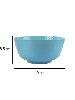 Melamine Turquoise Round Serving Bowl (Set of 2)