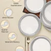 Melamine White Round Quarter Plate (Set of 6)