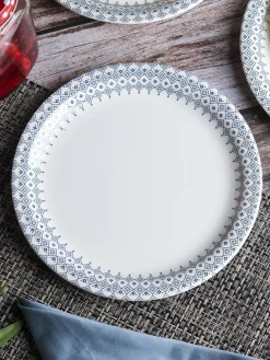 Melamine White Round Quarter Plate (Set of 6)