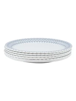 Melamine White Round Quarter Plate (Set of 6)