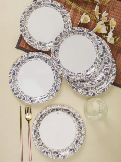 Melamine White Round Quarter Plate (Set of 6)