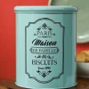 Metal Biscuite Jar - Green, 1700 Ml