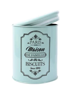 Metal Biscuite Jar - Green, 1700 Ml