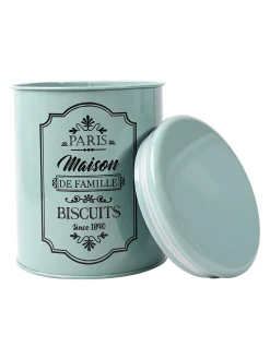 Metal Biscuite Jar - Green, 1700 Ml